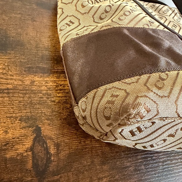 Coach Hamptons Signature Tote F12253 Brown Canvas Leather Trim Shoulder Bag Y2K - Picture 11 of 11